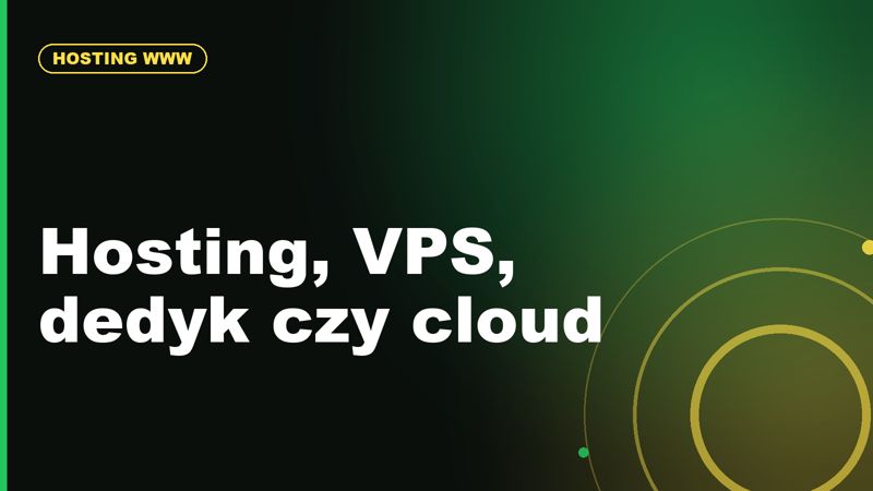 Hosting współdzielony, VPS, serwer dedykowany i cloud: proste wyjaśnienie różnic