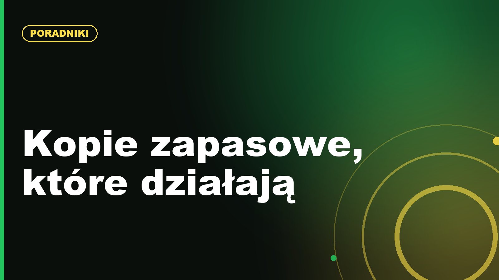 Jak ustawić kopie zapasowe strony, żeby naprawdę działały