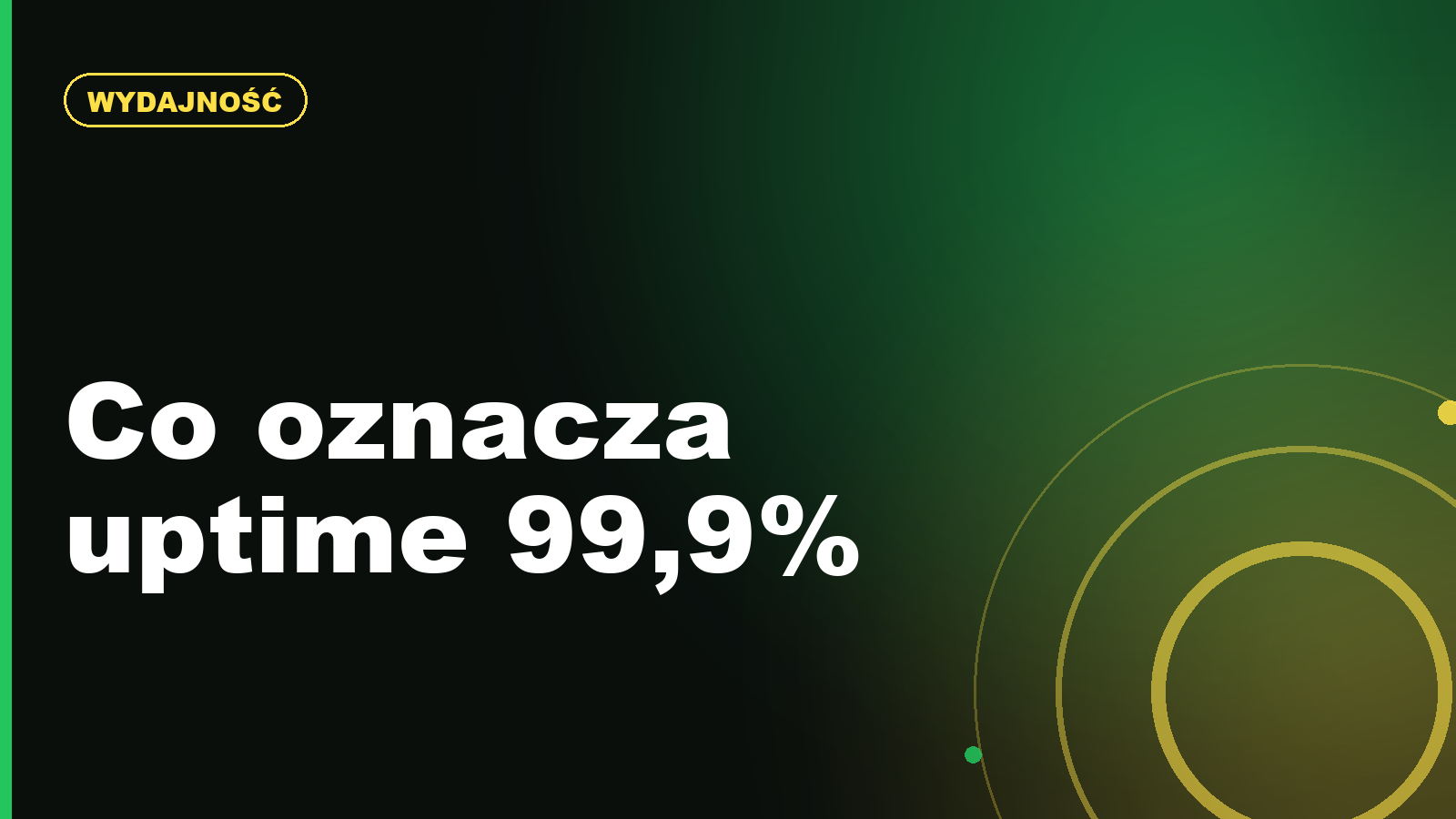 Co oznacza uptime 99,9 procent i ile przestoju to w praktyce